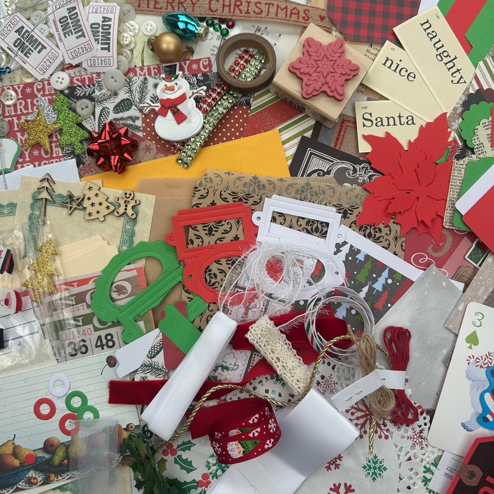 Christmas Junk Journal | Scrapbooking | Card Making |MEGA kit Paper, Ephemera